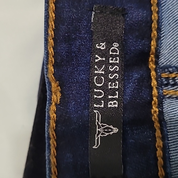 Lucky & Blessed Flares Dark Wash Leg Inserts - Picture 8 of 11